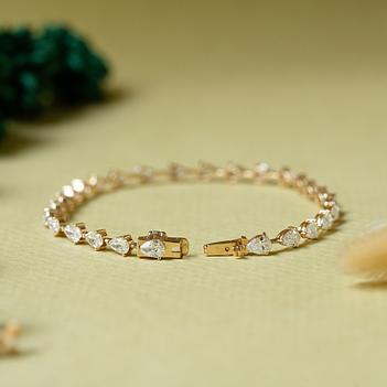 Brilliant Grown Diamond 14K Gold Tennis Bracelet