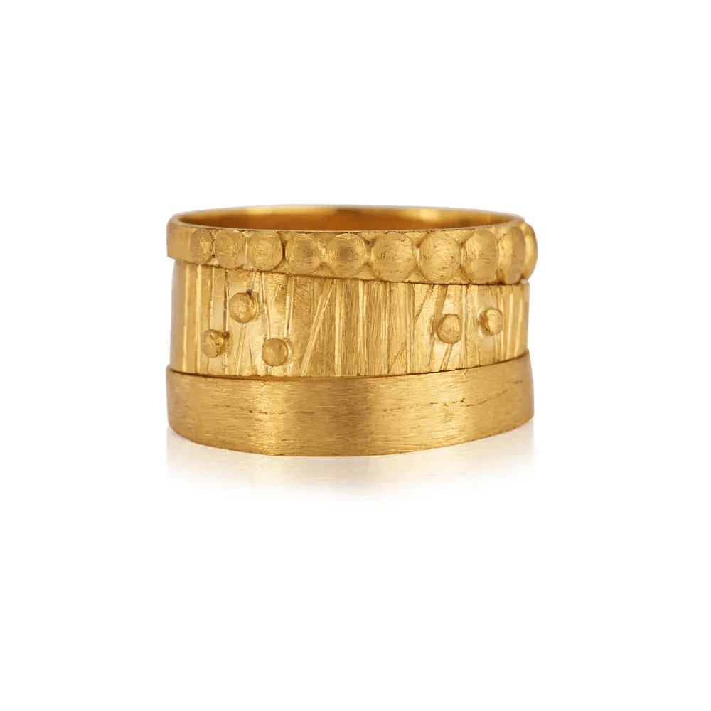 18K Yellow Gold Gold Stacking Ring for women