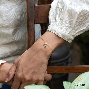 Vivid Ruby & Emerald 18K Gold Bracelet (7 inches)