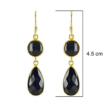 925 Sterling Silver Black Onyx Earrings
