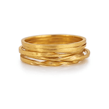 Fascinating 18K Gold Stacking Rings