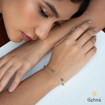 Duet Kyanite & Emerald 18K Gold Bracelet (7 inches)