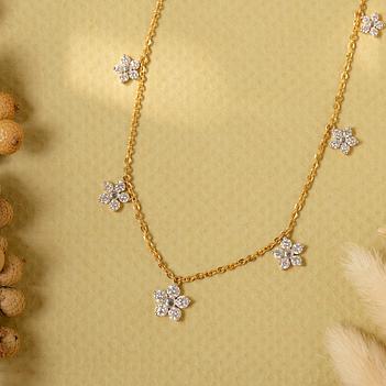 Daisy Lab Grown Diamond 14K Gold Chain