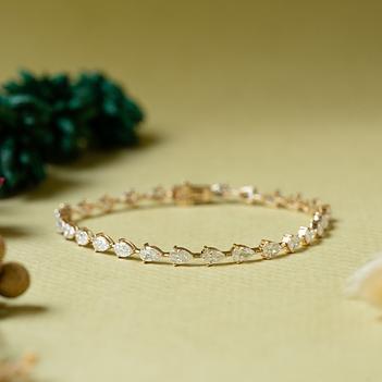 Brilliant Grown Diamond 14K Gold Tennis Bracelet