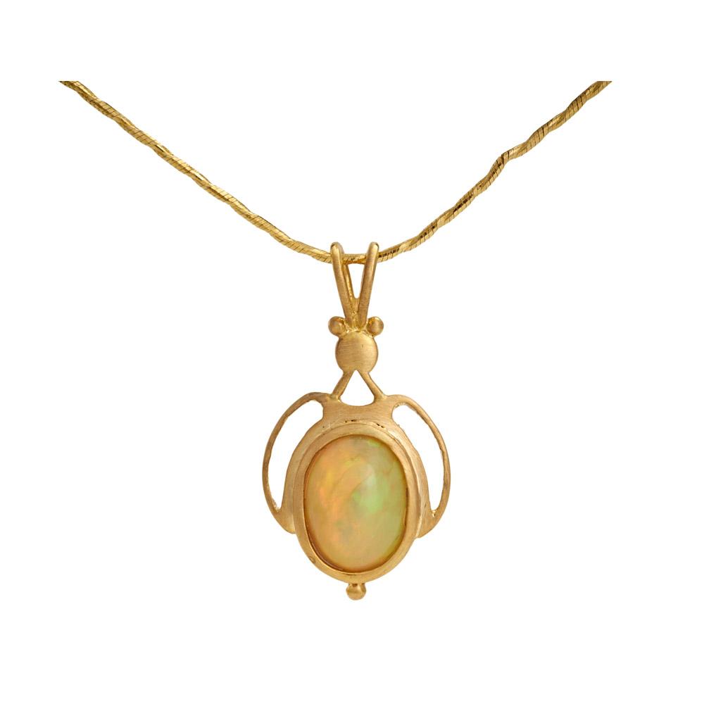Shop Opal and 18K Gold Pendant Online at Gehna