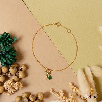 Vivid Ruby & Emerald 18K Gold Bracelet (7 inches)