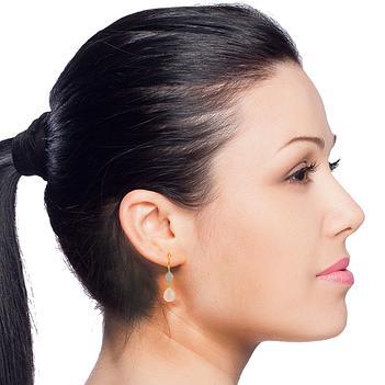 Grey Moonstone & Rose Quartz 925 Sterling Silver Drop Earrings