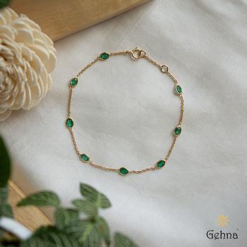 Fabulous Emerald 18K Gold Bracelet (7 inches)