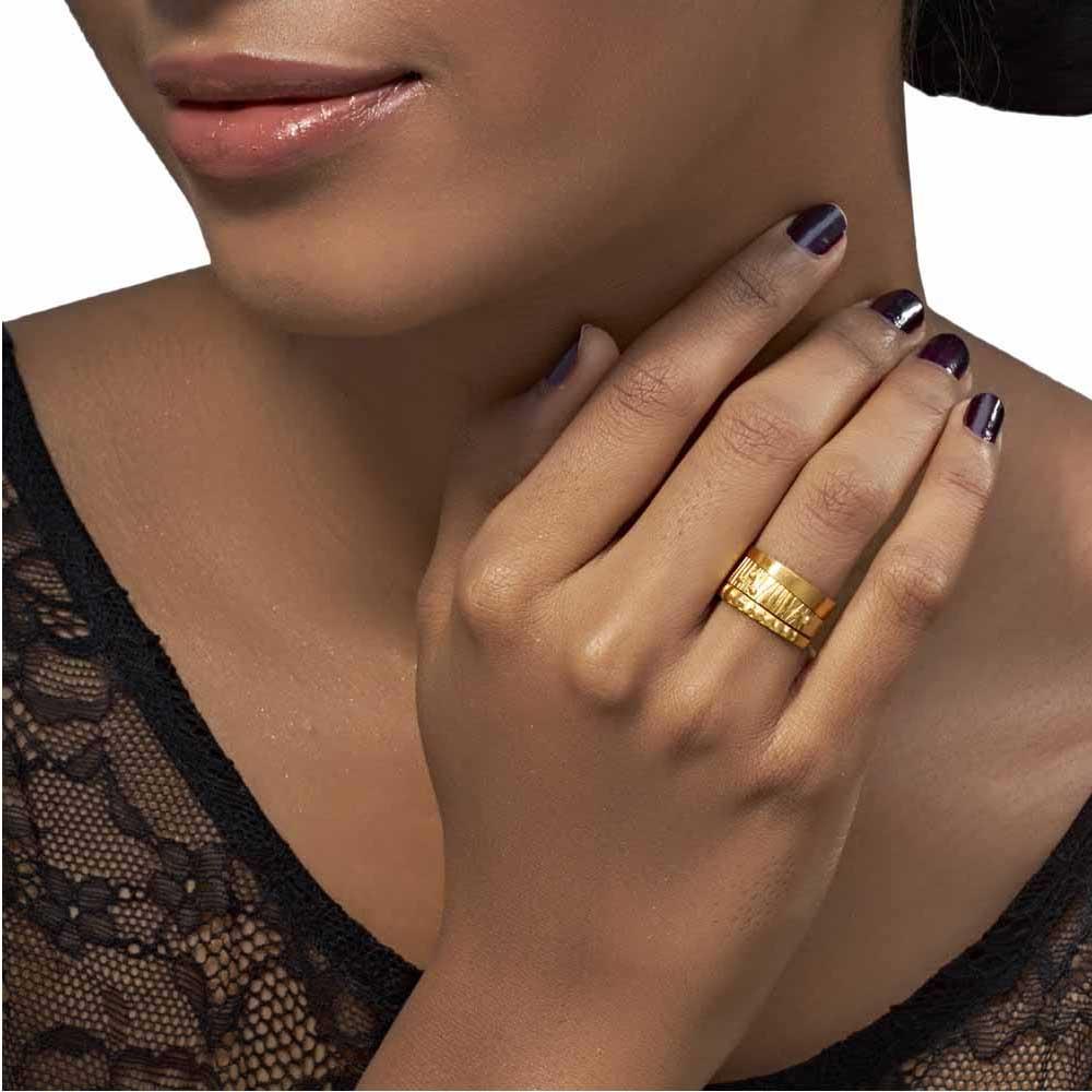 18K Yellow Gold Gold Stacking Ring for women
