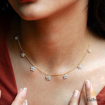 Daisy Lab Grown Diamond 14K Gold Chain