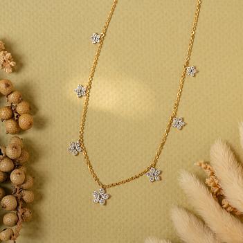 Daisy Lab Grown Diamond 14K Gold Chain
