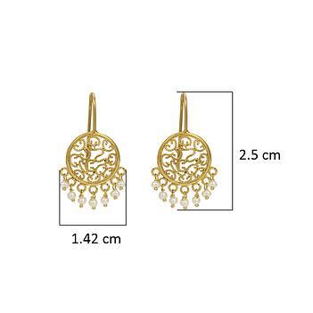 Peerless Gold and Pearl Filigree Earrings