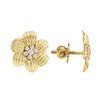 18K Yellow Gold Gold Diamond Earrings for women image 3