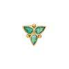 22K Yellow Gold Gold Emerald Nosepins for women image 1