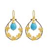 925 Sterling Silver Silver Turquoise Earrings for women image 1