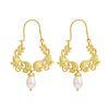 925 Sterling Silver Silver Synthetic Pearl Earrings for women image 1