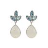 925 Sterling Silver Silver Topaz,Moonstone Earrings for women image 1