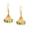 18K Yellow Gold Gold Emerald Jhumki for women image 1