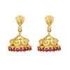 18K Yellow Gold Gold Ruby,Diamond Jhumki for women image 1
