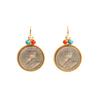 18K Yellow Gold,925 Sterling Silver Silver,Gold Turquoise,Pearl,Coral Earrings for women image 1