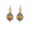 18K Yellow Gold Gold Diamond,Golden Topaz Earrings for women image 1
