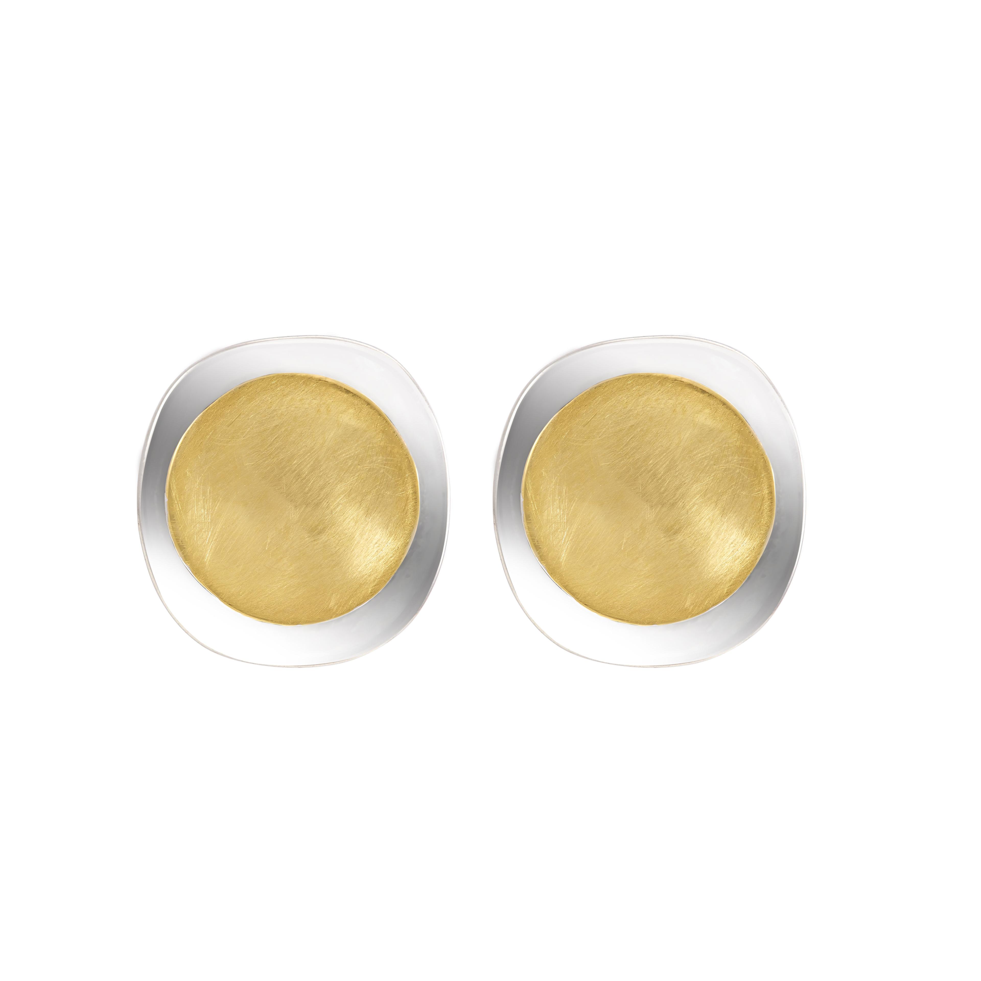 18K Yellow Gold,925 Sterling Silver Silver,Gold  Earrings for women