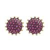 18K Yellow Gold,925 Sterling Silver Silver,Gold Ruby Earrings for women image 1