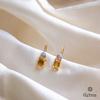 18K Yellow Gold Gold Topaz,Opal Earrings for women image 1