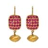 18K Yellow Gold Gold Ruby Earrings for women image 1