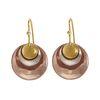 18K Yellow Gold,925 Sterling Silver Silver,Copper,Gold  Earrings for women image 1