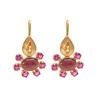 18K Yellow Gold Gold Ruby,Garnet,Citrine Earrings for women image 1