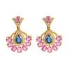 18K Yellow Gold Gold Pink Sapphire,Kyanite,Diamond Earrings for women image 1
