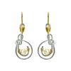 18K Yellow Gold,925 Sterling Silver Silver,Gold Pearl Earrings for women image 1