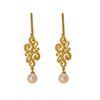 18K Yellow Gold Gold Cultured Freshwater Pearl Earrings for women image 1