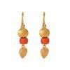 18K Yellow Gold Gold Coral Earrings for women image 1