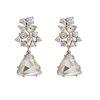 18K White Gold White Gold Diamond Earrings for women image 1