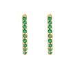 18K Yellow Gold Gold Emerald Earrings for women image 1