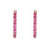 18K Rose Gold Pink Gold Ruby Earrings for women image 1