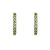 18K Rose Gold Pink Gold Emerald Earrings for women image 1