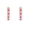 18K Rose Gold Pink Gold Ruby,Diamond Earrings for women image 1