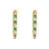18K Yellow Gold Gold Diamond,Emerald Earrings for women image 1