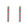18K Rose Gold Pink Gold Ruby,Emerald Earrings for women image 1