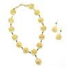 18K Yellow Gold Gold Diamond,Emerald Necklace Set for women image 1