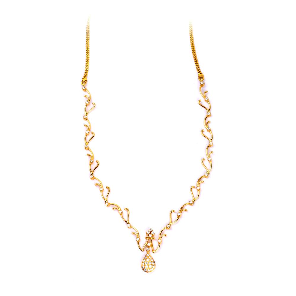 22K Yellow Gold,18K Yellow Gold Gold Diamond Necklaces for women