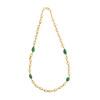 18K Yellow Gold Gold Cultured Baroque Pearl,Emerald Necklaces for women image 1