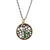 18K Yellow Gold,925 Sterling Silver Silver,Gold Emerald Pendants for women image 1