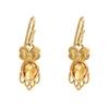 18K Yellow Gold Gold Orange Sapphire Earrings for women image 1