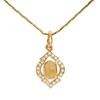 18K Yellow Gold Gold Opal,Diamond Pendants for women image 1