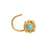 22K Yellow Gold Gold Turquoise Nosepins for women image 1