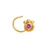 22K Yellow Gold Gold Ruby Nosepins for women image 1